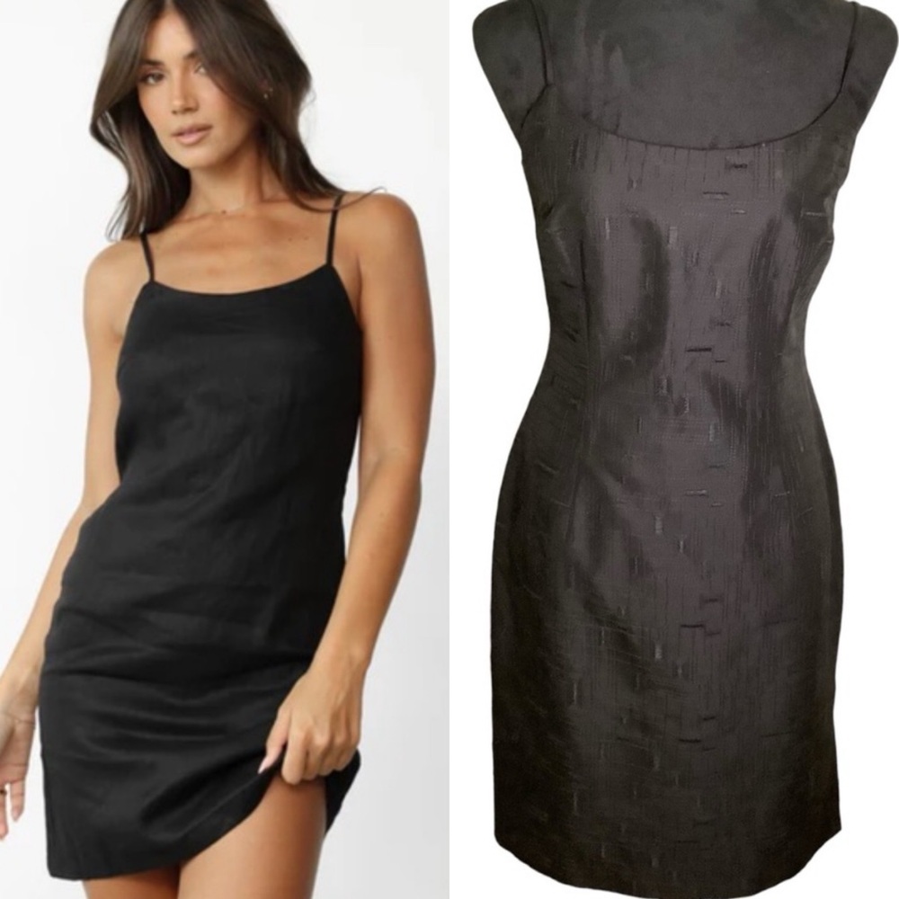 Talbots NWT‎ Sleeveless Petite  Pure Silk Black Dress Size 6